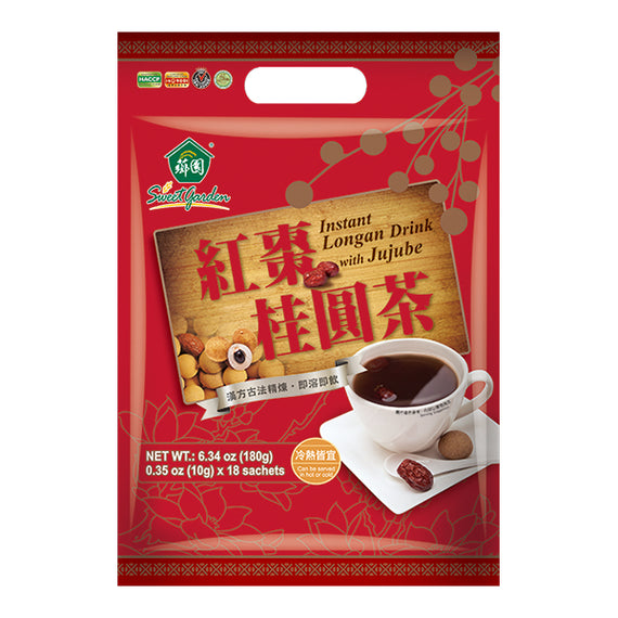 SWEET GARDENS Instant Longan Drink with Jujube (18 Sachets) 薌園 紅棗桂圓茶