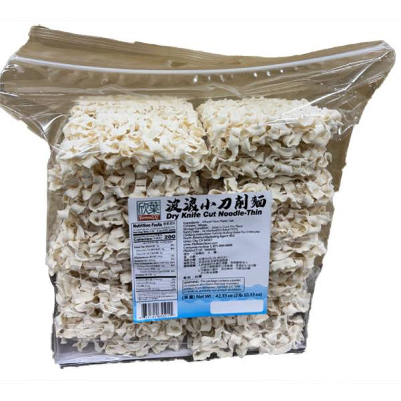 FORMOSA YAY DRY KNIFE CUT NOODLE (THIN)with(resealable pack)  欣葉波浪小刀削麵