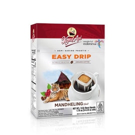 KAPAL Api Easy Drip coffee packaging with a tiger illustration on a white background