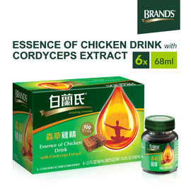 BRAND'S® Essence of Chicken Drink with Cordyceps (6 Bottles) 白蘭氏蟲草雞精 (6瓶)