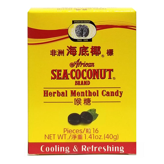 African Sea-Coconut Herbal Menthol Candy  非洲海底椰薄荷喉糖 （16 Pieces/顆）