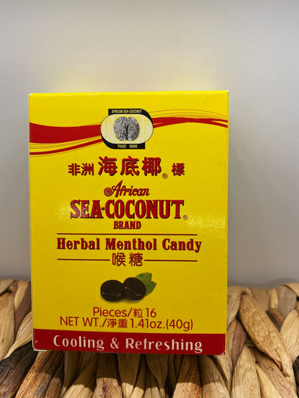 African Sea-Coconut Herbal Menthol Candy  非洲海底椰薄荷喉糖 （16 Pieces/顆）