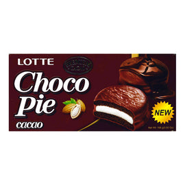 LOTTE Choco Pie Premium Cacao marshmallow Filling (6 Packs) 樂天 棉花糖夹心可可巧克力派