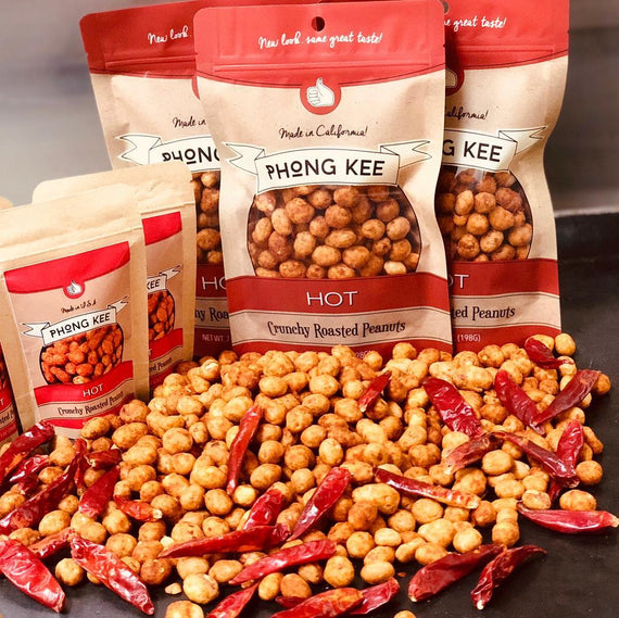 PHONG KEE Hot Crunchy Roasted Peanuts 豐記 香辣魚皮花生 198G