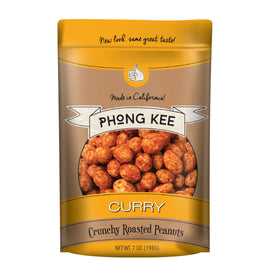 PHONG KEE Curry Crunchy Roasted Peanuts 豐記 咖喱魚皮花生 198G