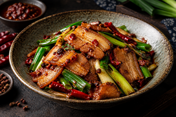 Twice-Cooked Pork with Chuan Wa Zi Shallot Oil Sauce | Sichuan Recipe