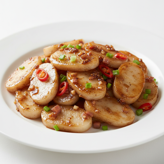 XO Sauce Fried Rice Cakes (XO酱炒年糕)