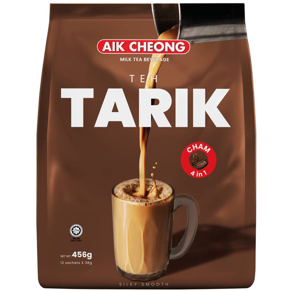 AIK CHEONG Teh Tarik Milk Tea & Coffee | 益昌鴛鴦手拉奶茶 (12 Sachets)