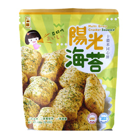 YIKOUTIAN SEAWEED FLAVOR MULTI-GRAIN CRACKER 一口田十穀米同心餅(陽光海苔)