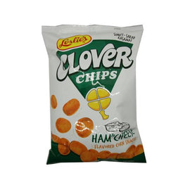 LESLIE'S CLOVER CHIPS HAM & CHEESE 玉米片火腿及芝士口味 (145g)