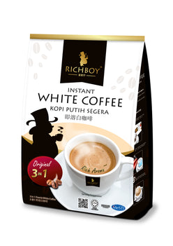 RICHBOY 3-in-1 Instant White Coffee – 15 Sachets, 600g | 三合一即溶白咖啡