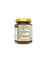 Jar with a label on a light gray background