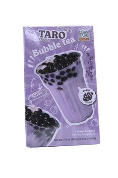 FORMOSA YAY Taro Bubble Tea Kit, 3 Sets, 225g | 欣葉芋頭味珍珠奶茶