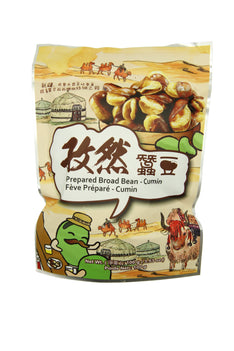 Packaged food product with cartoon characters on a white background