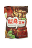 Packaged snack with brand logo and product image on a white background