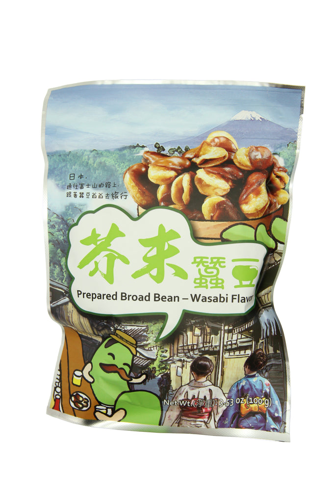 豆舟 Six Fortune Wasabi Broad Bean 六福芥末蚕豆100g Resealable
