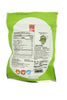 Green package with text and logos on a white background