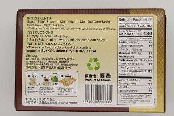 FORMOSA YAY Black Sesame Dessert 台灣欣葉 港式芝麻糊 160G