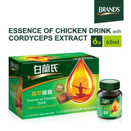 BRAND'S® Essence of Chicken Drink with Cordyceps (6 Bottles) 白蘭氏蟲草雞精 （6瓶）