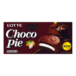 LOTTE Choco Pie Premium Cacao (6 Packs) 樂天 棉花糖夹心可可巧克力派