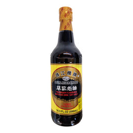 Pearl River Bridge Mushroom Flavored Superior Dark Soy Sauce 珠江橋草菰老抽 （500ml）