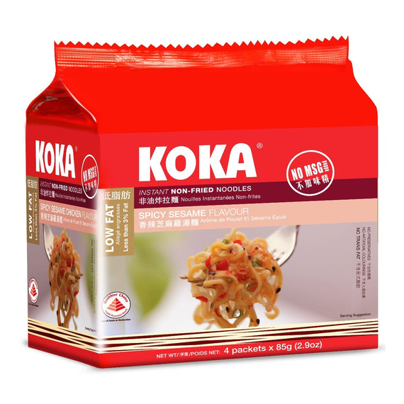 KOKA Spicy Sesame Flavor Non-Fried Instant Noodles (4 PACK) 香辣芝麻雞湯面 非油炸