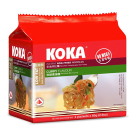 KOKA Curry Flavor Non-Fried Instant Noodles (4 PACK) 咖喱素湯面
