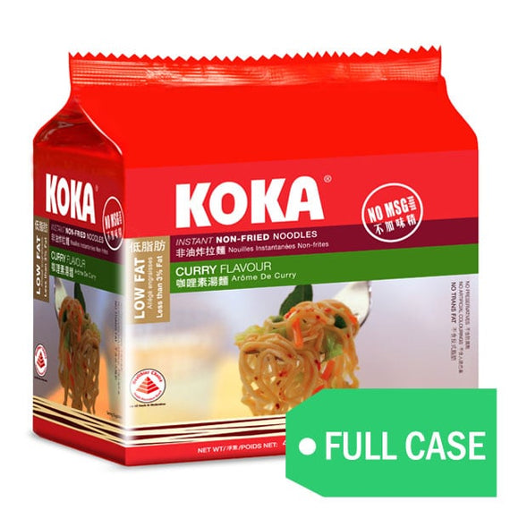 KOKA Curry Flavor Non-Fried Instant Noodles (Case) 咖喱素湯面 （箱4*6）