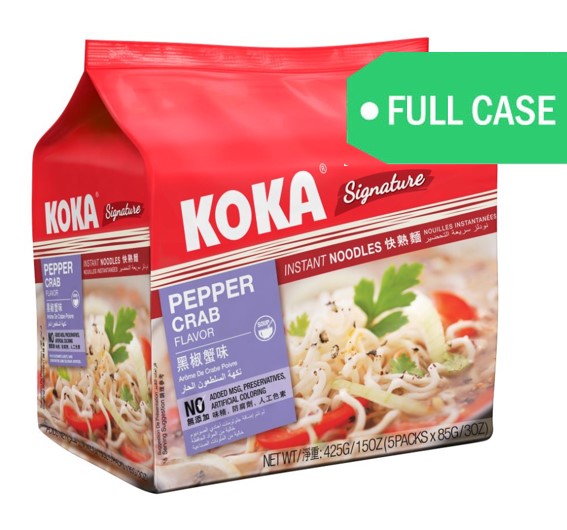 KOKA Pepper Crab Flavor （Full Case 5 packs x 6) 黑椒蟹味 （箱5*6）