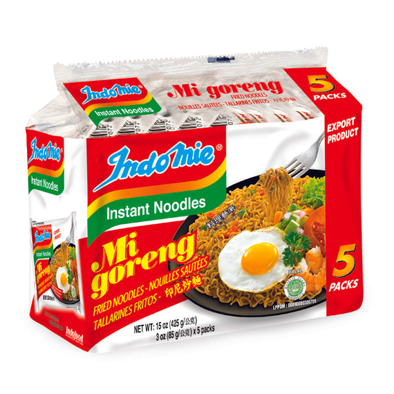 Indomie Mi Goreng Fried Noodles 3oz(85g) 5 Packs, 인도미 미고랭